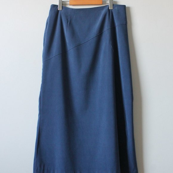 90s Vintage Sport Collection Petite 'Stretch' Maxi Skirt Size 18/36W - Picture 2 of 4